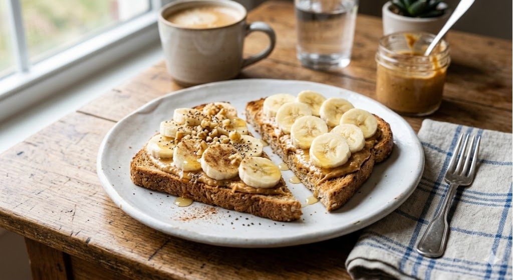 peanut butter banana toast
