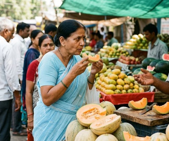 how to know muskmelon is sweet or not