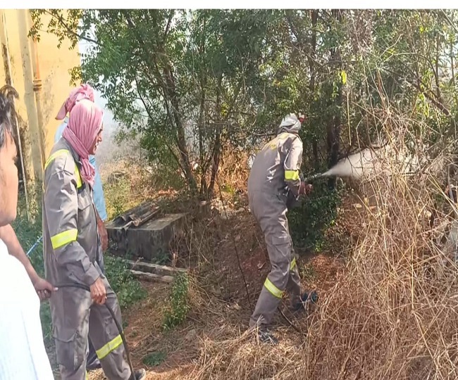 prayagraj fire near meja Navodaya Vidyalaya
