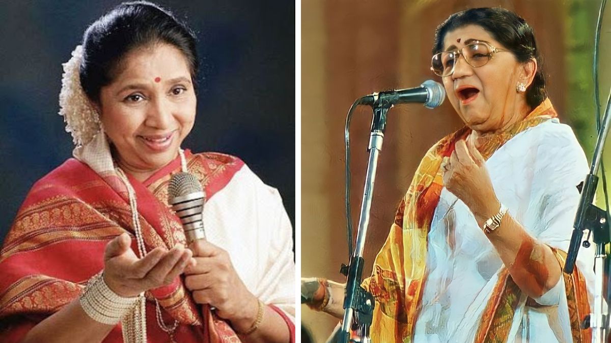 Asha Bhosle and lata Mangeshkar (1)
