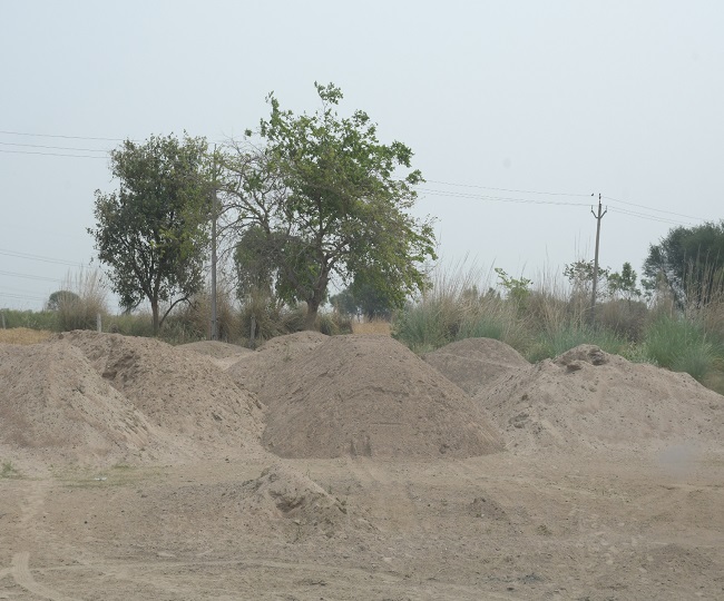 sand dumping in Prayagraj