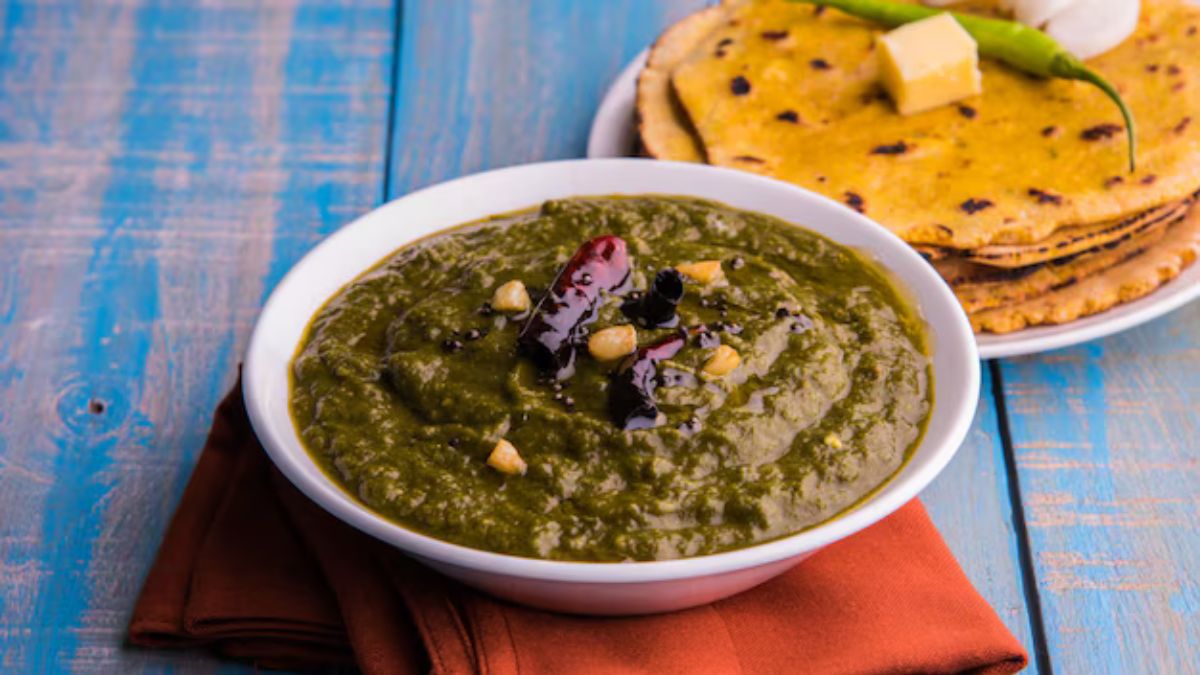 Sarso ka saag and makke ki roti