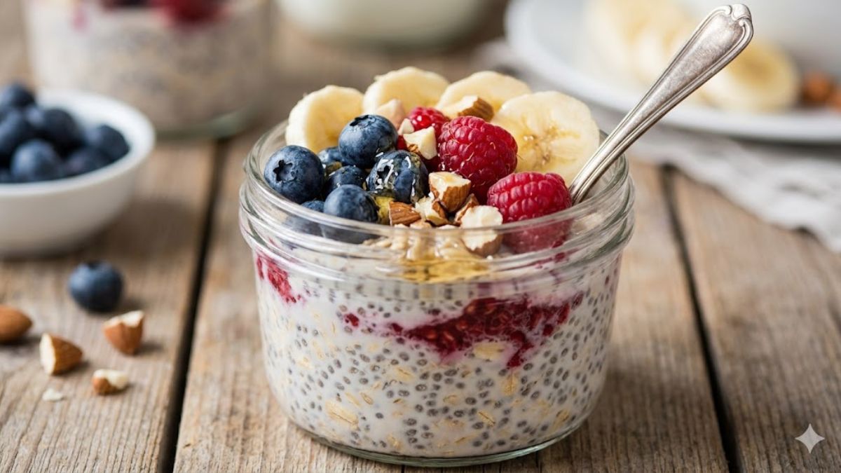 Oats chia pudding