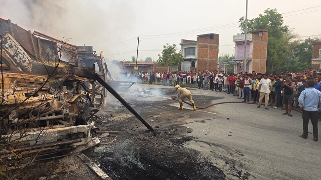 Giridih Truck Fire