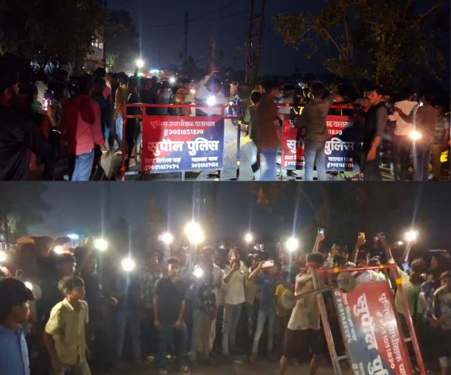 Supaul Bus Fire Chhatapur Mob Attacks Police Station6