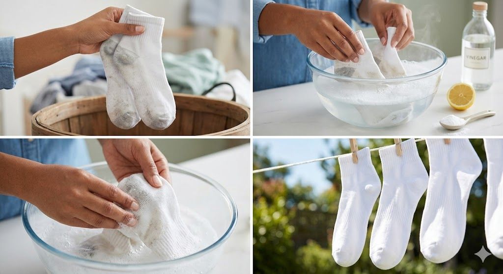 How to clean white socks