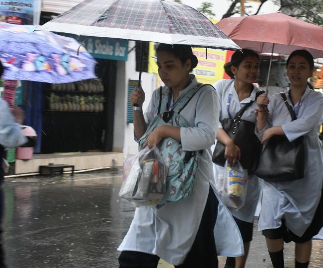 Student in Rain
