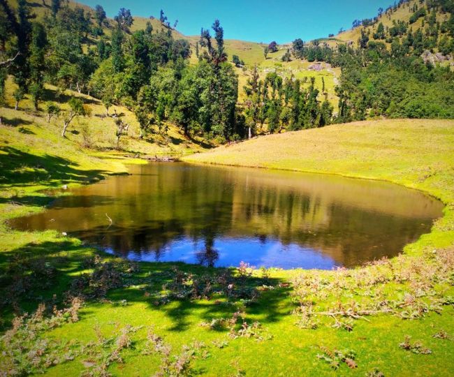 beautiful lake located on Majuwa Top near Karmai village of Bageshwar