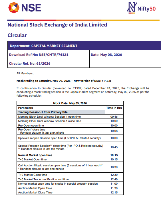 NSE Mock Trading