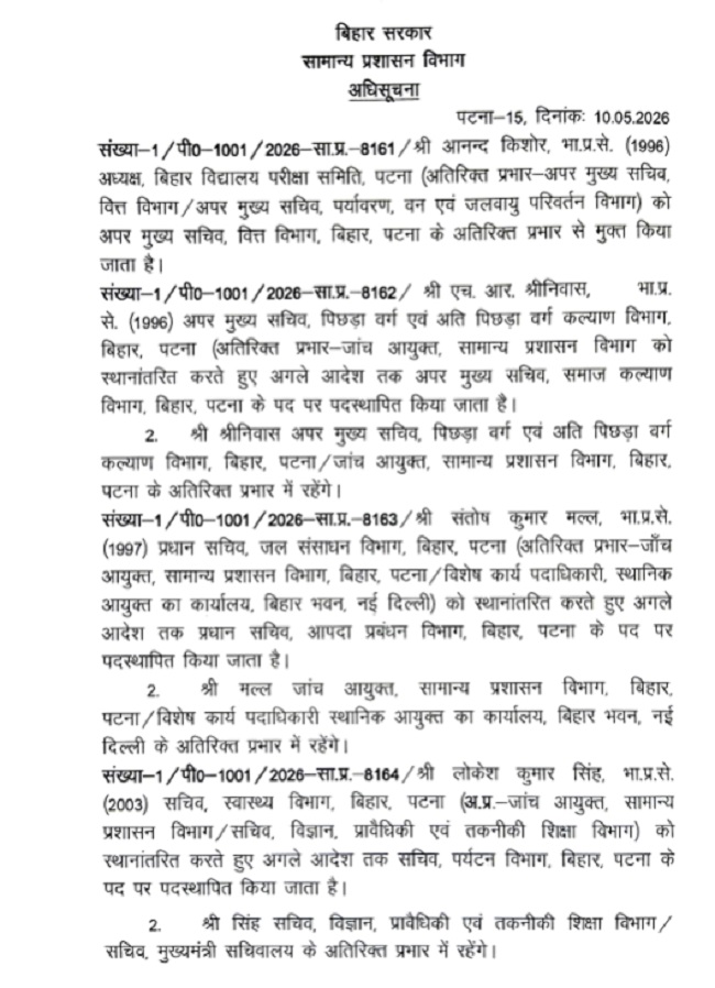 Bihar IAS Transfer (2)