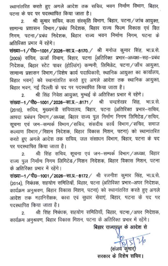 Bihar IAS Transfer (2)