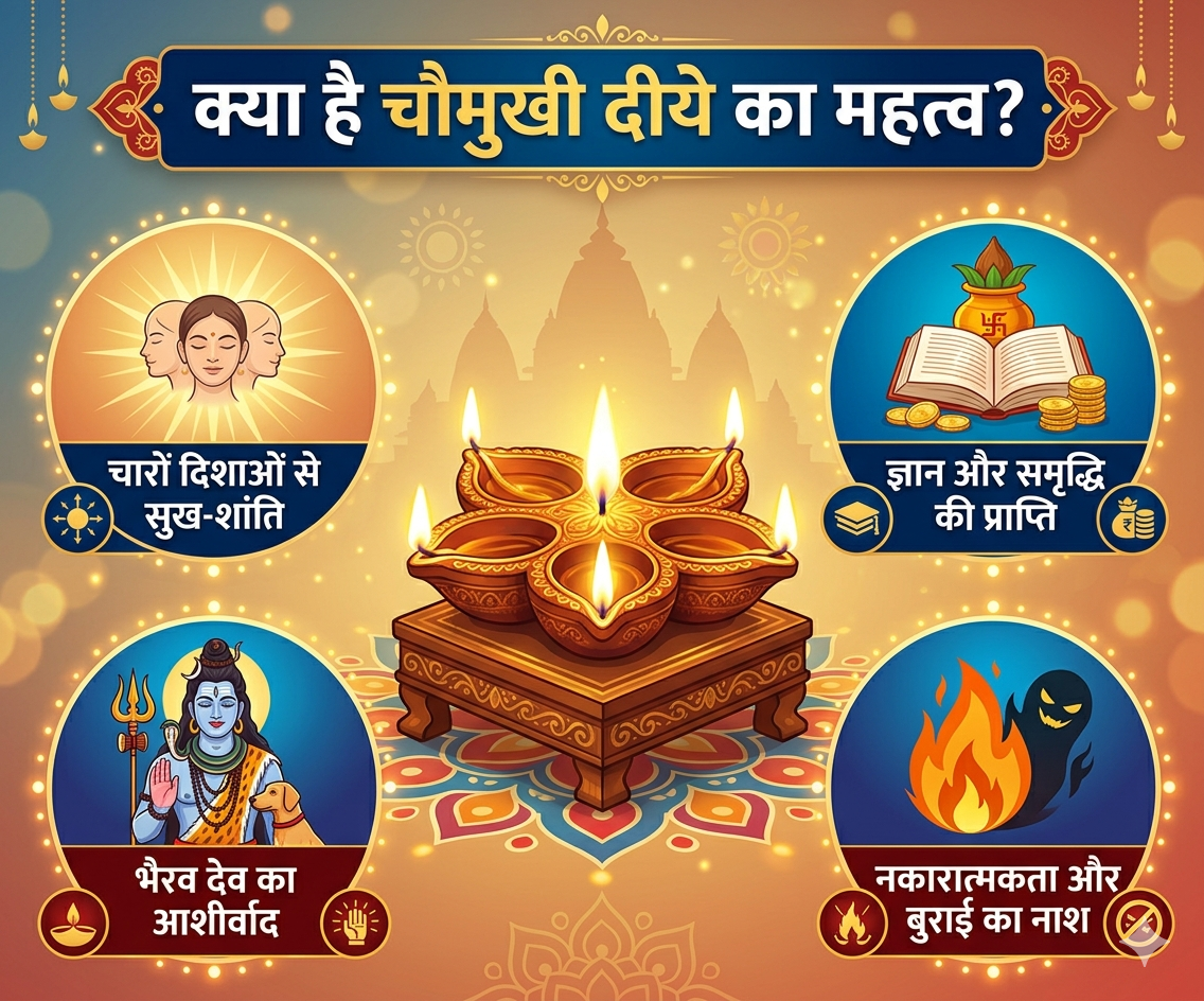 Chaumukhi diya