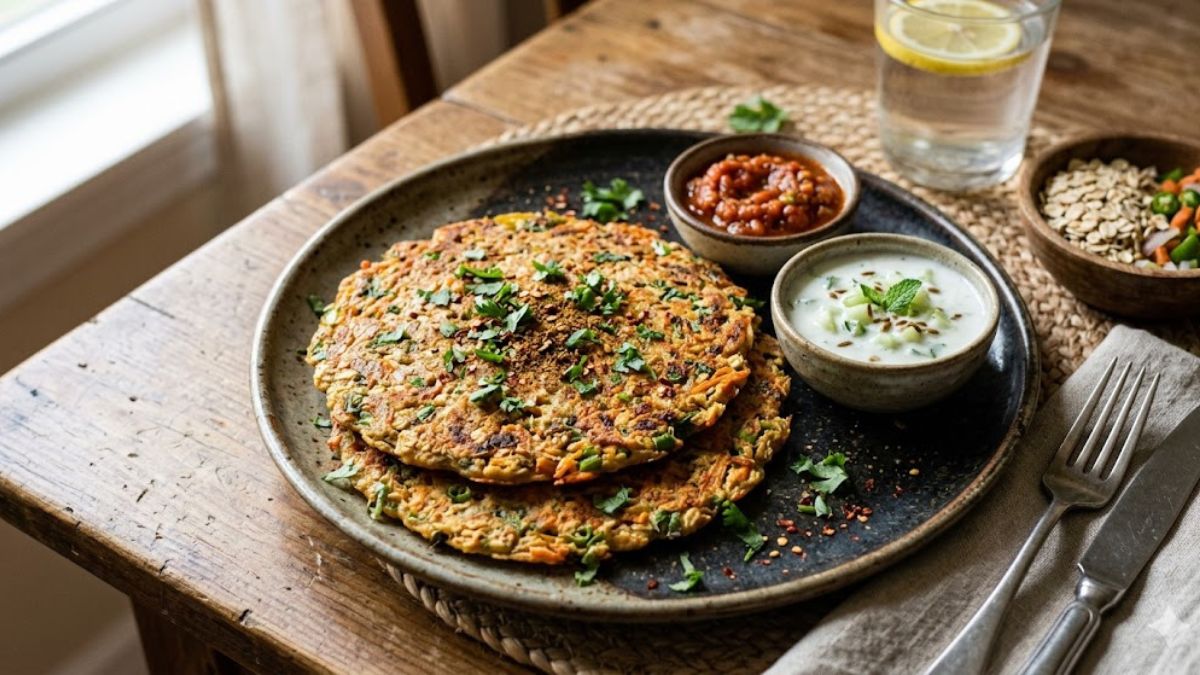 Oats vegetable chilla