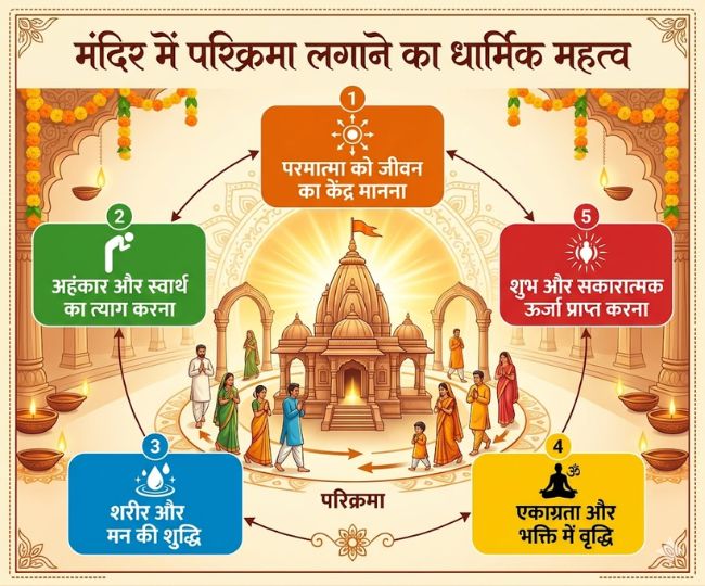 आखिर घड़ी की दिशा की ओर क्यों शुरू की जाती है भगवान की परिक्रमा, जान ...