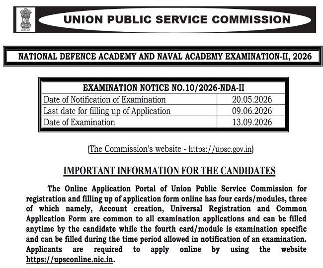 upsc nda 2 2026