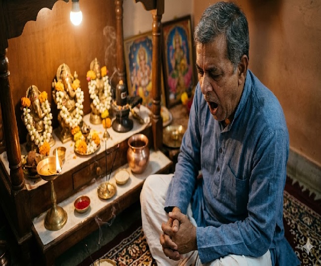 yawning during prayer