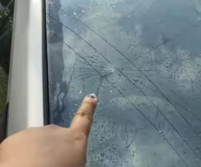 vehicle windows shattered
