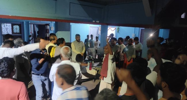 Bhagalpur MLA Rohit Pandey Visits Radhanagar After Bakrid Dispute (6)
