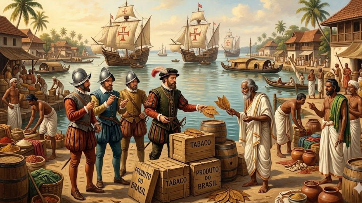 Portuguese brought tobacco in India