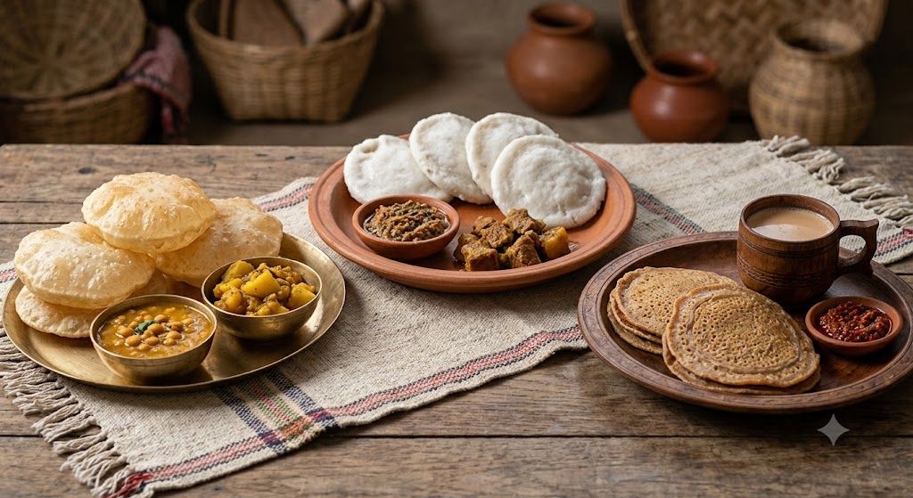 Indian flatbread varieties