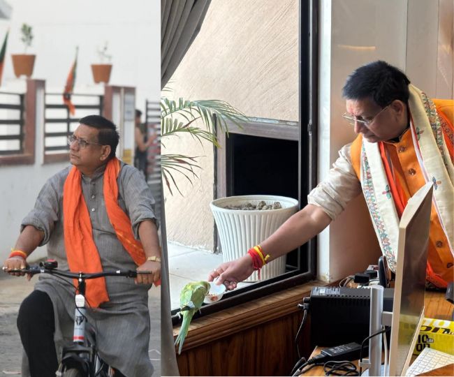 Bihar Minister E Kumar Shailendra Viral Parrot Video (1)
