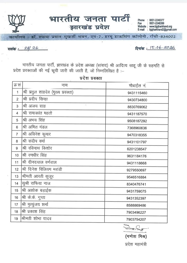 jharkhand bjp