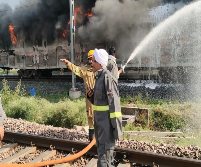 Fire in Train