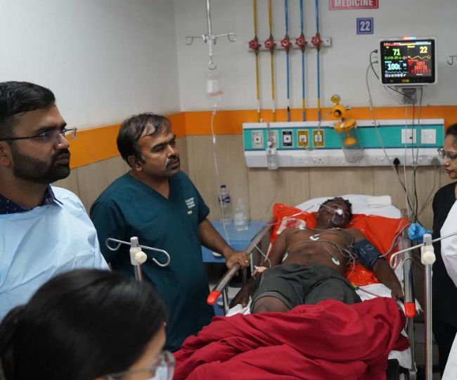 City Bus accident injured adimit in hospital
