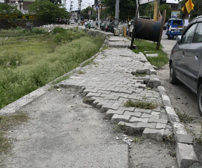 footpath has been encroached