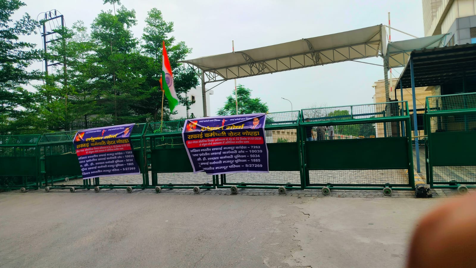 Greater Noida Sanitation Workers protest