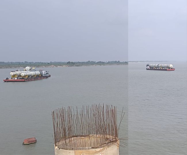600 Ton IOCL Cargo Crosses Vikramshila Bridge in Bhagalpur (3)