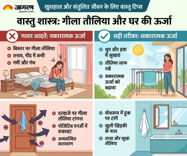 vastu tips for towel