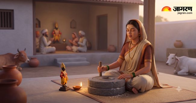 mata janabai story how lord krishna vitthal ground flour for his true devotee (1)