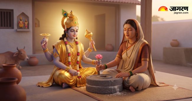 mata janabai story how lord krishna vitthal ground flour for his true devotee (2)