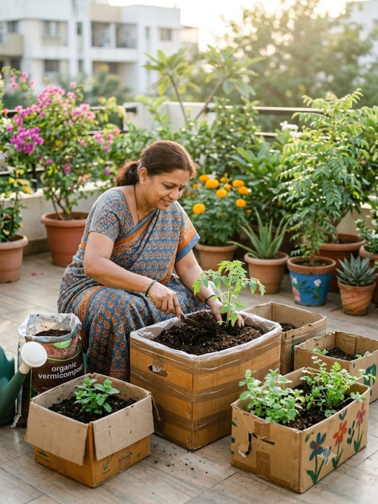 Cardboard gardening hacks