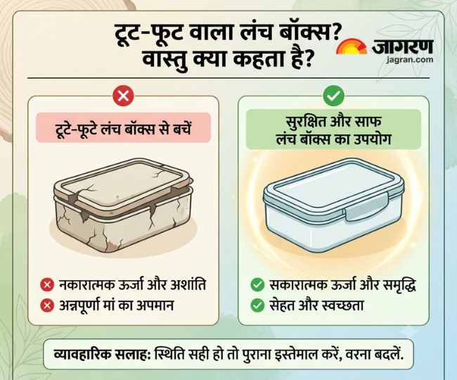 Slug broken lunch box vastu shastra tips negative energy and health risks