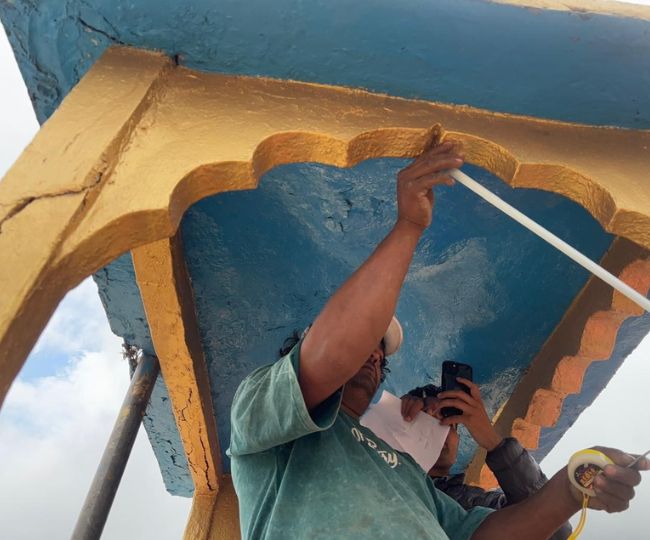 Badrinath Temple Roof repair work