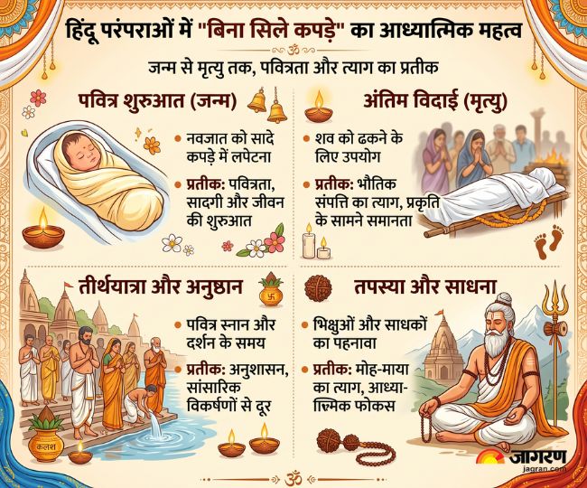 spiritual significance of unstitched clothes in hindu traditions