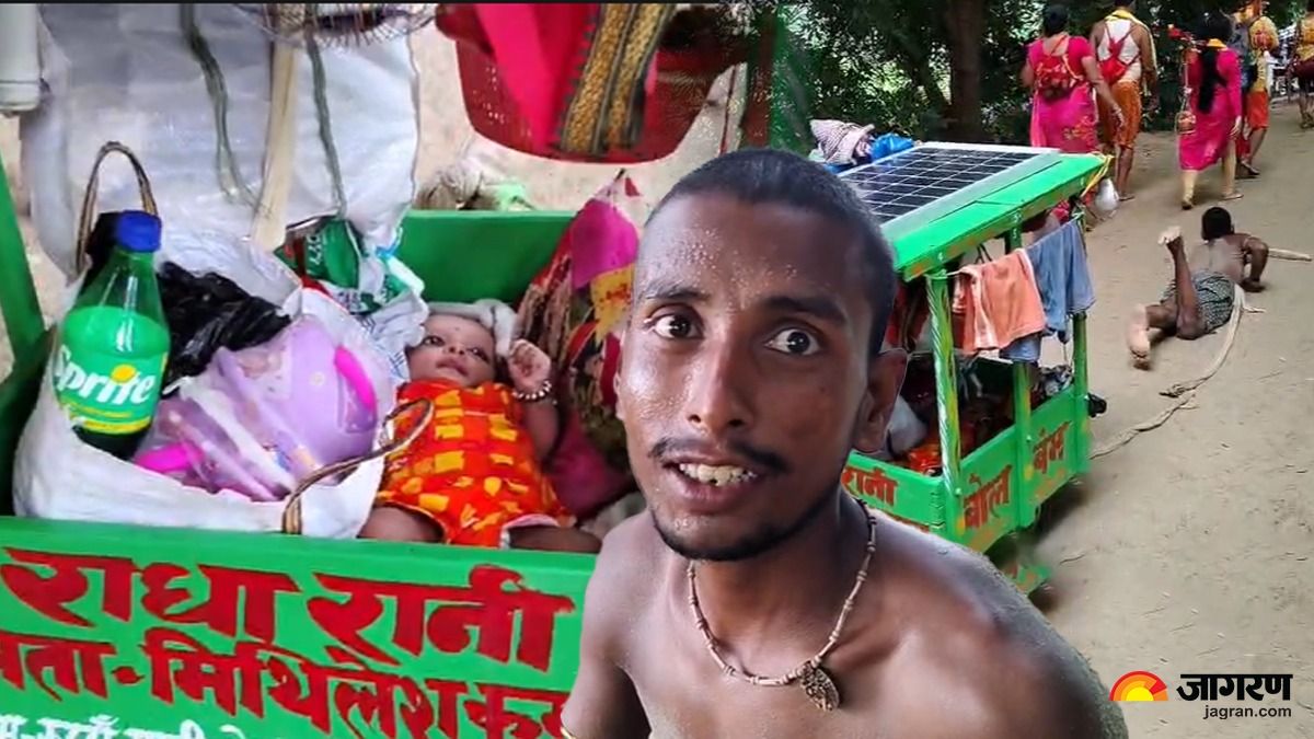 Bihar Father Unique Shravani Mela Dandvat Yatra with Baby