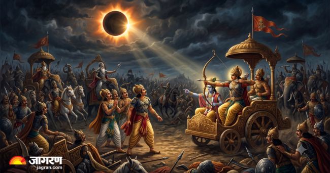 last solar eclipse august 2026 mahabharata mystery krishna arjuna jayadratha vadh